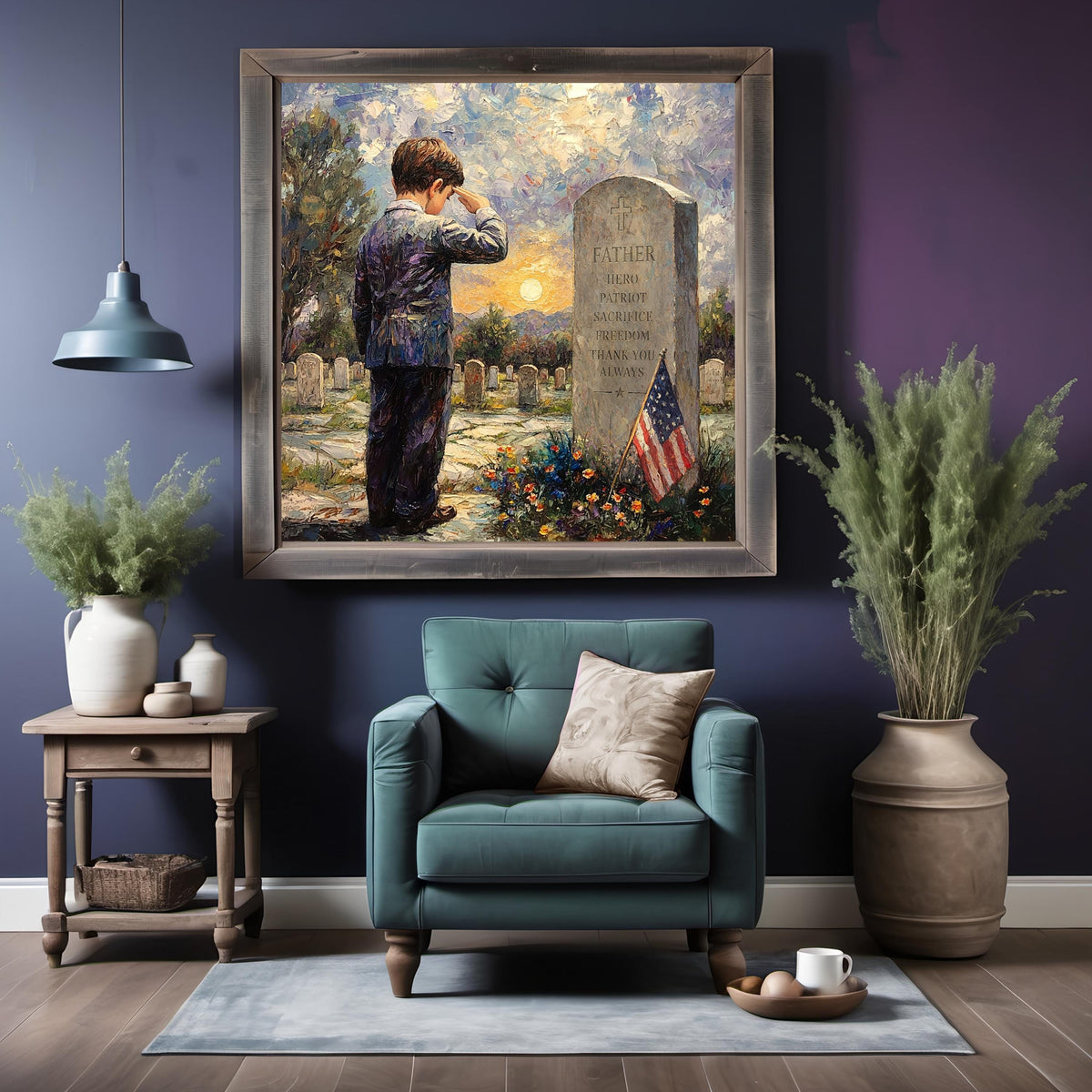 Thank You Always Patriotic Memorial Art Military Tribute Veteran Remembrance Wall Art (Digital Download)