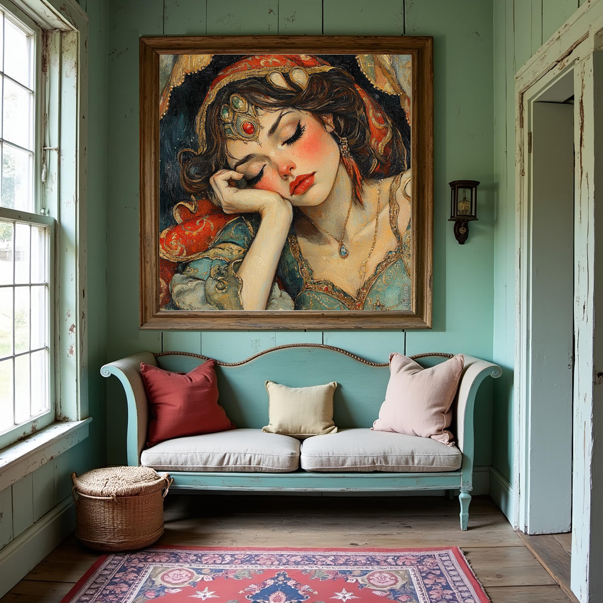 The Fortune Teller's Rest Vintage Circus Mystic Art Nouveau Portrait Wall Art (Digital Download)