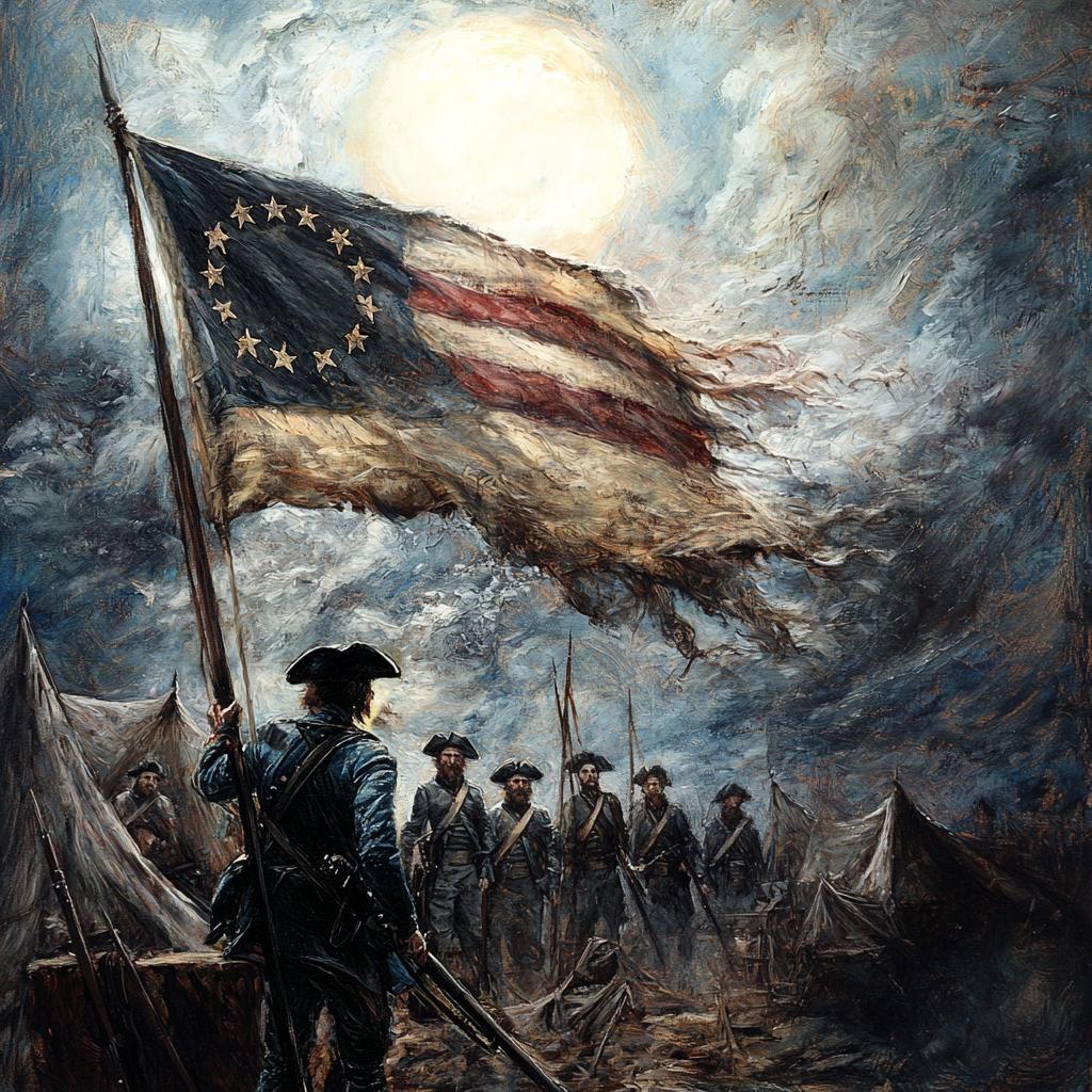 Banner of Defiance Betsy Ross Flag Revolutionary War Patriot Camp Wall Art (Digital Download)