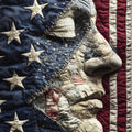 American Quilt Liberty Portrait Patriotic Textile Americana Wall Art (Digital Download)