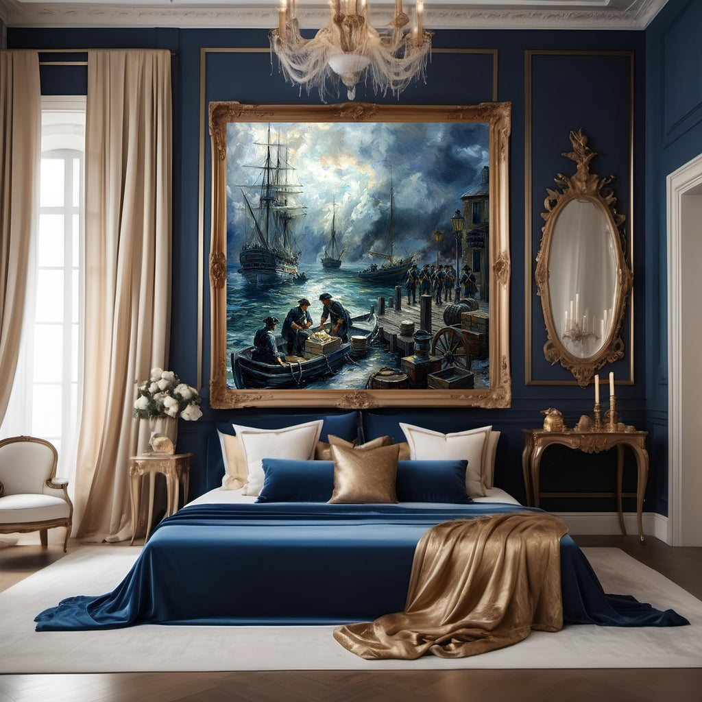 Harbor of Independence Revolutionary War Harbor Scene American History Wall Art (Digital Download)