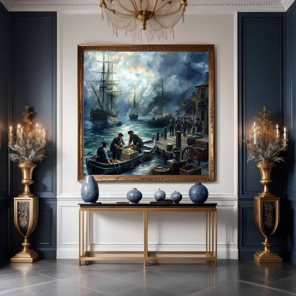 Harbor of Independence Revolutionary War Harbor Scene American History Wall Art (Digital Download)