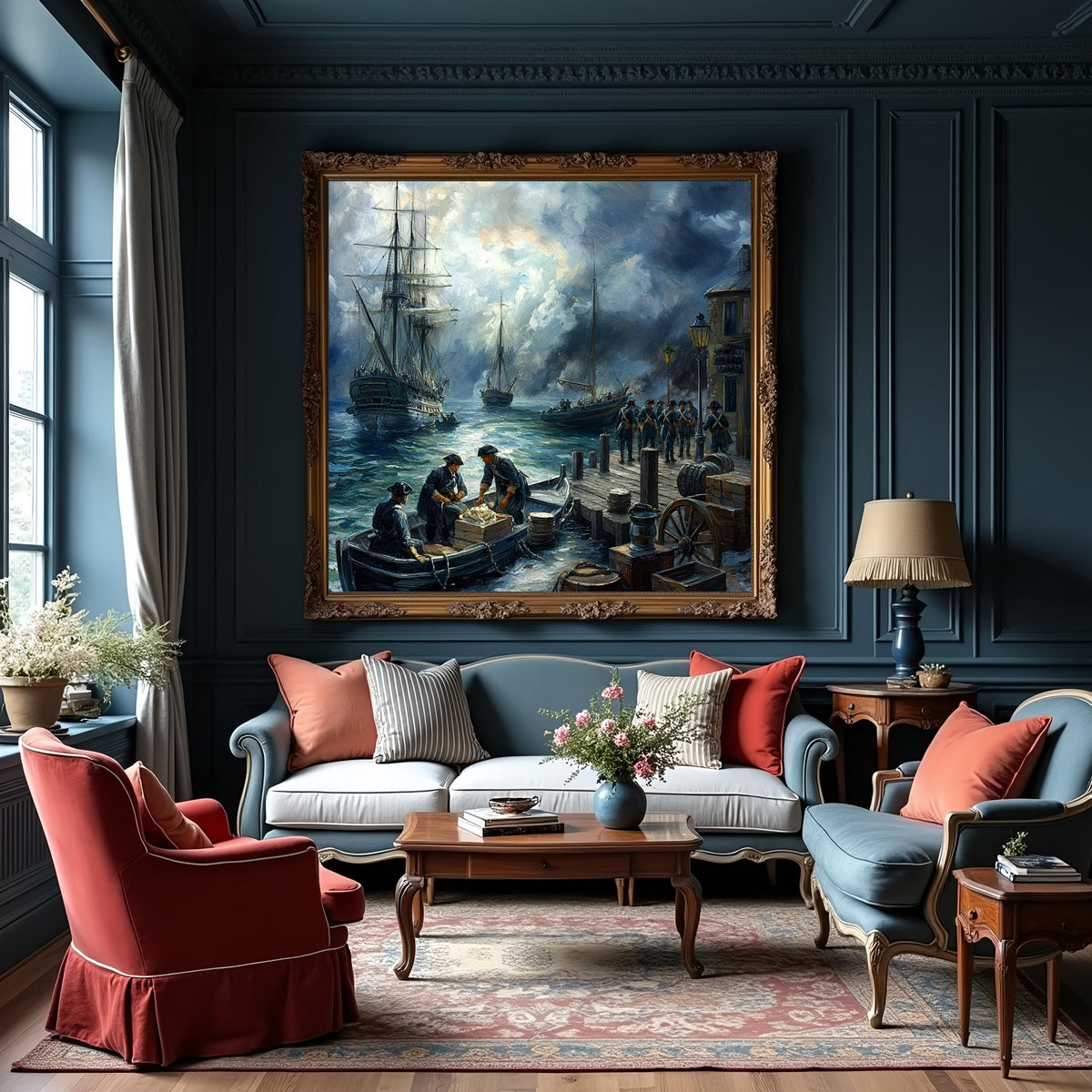 Harbor of Independence Revolutionary War Harbor Scene American History Wall Art (Digital Download)
