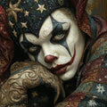 Patriotic Jester Portrait Art Nouveau Carnival Americana Character Art (Digital Download)