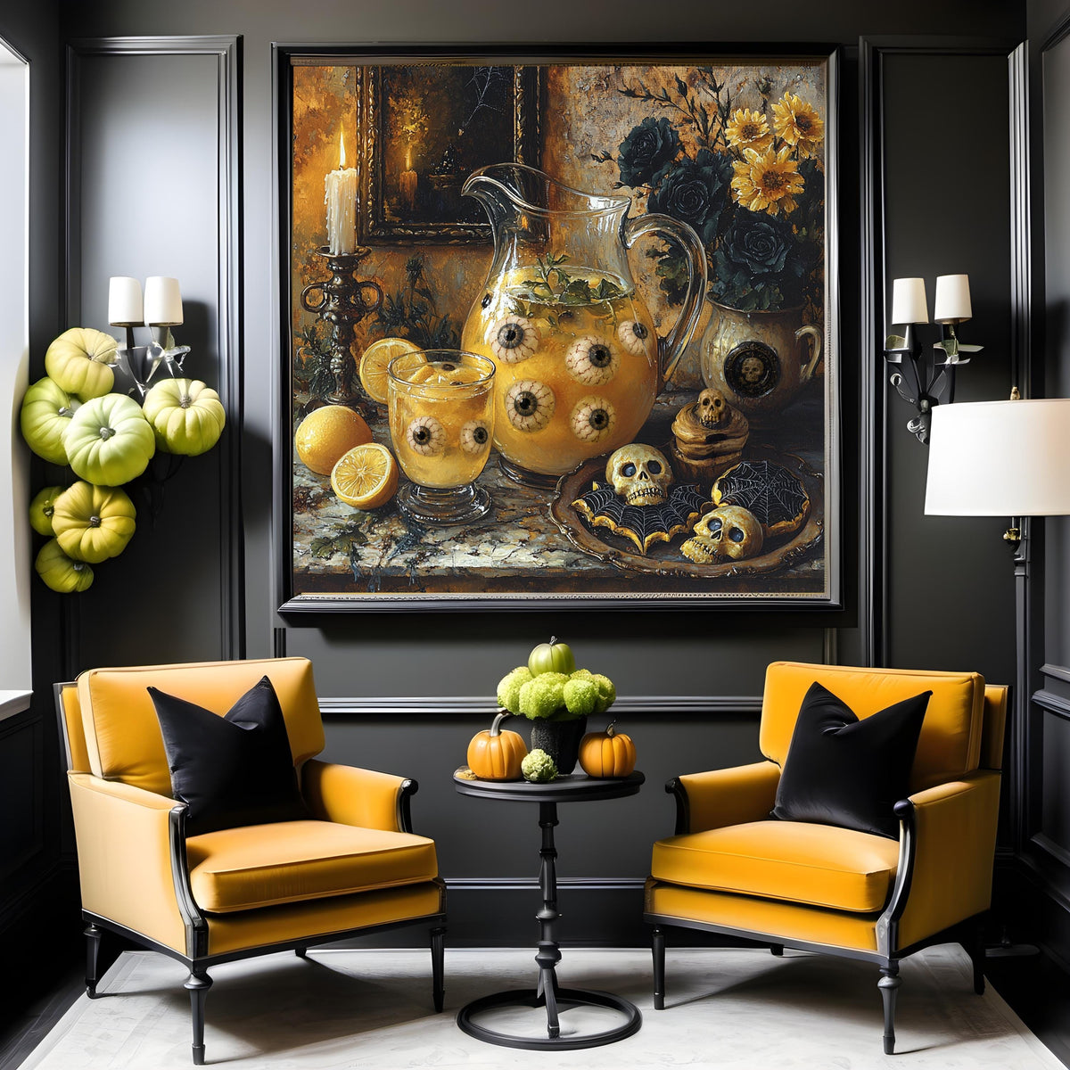Eyeball Lemonade Vintage Gothic Halloween Kitchen Art Spooky Still Life Digital Download